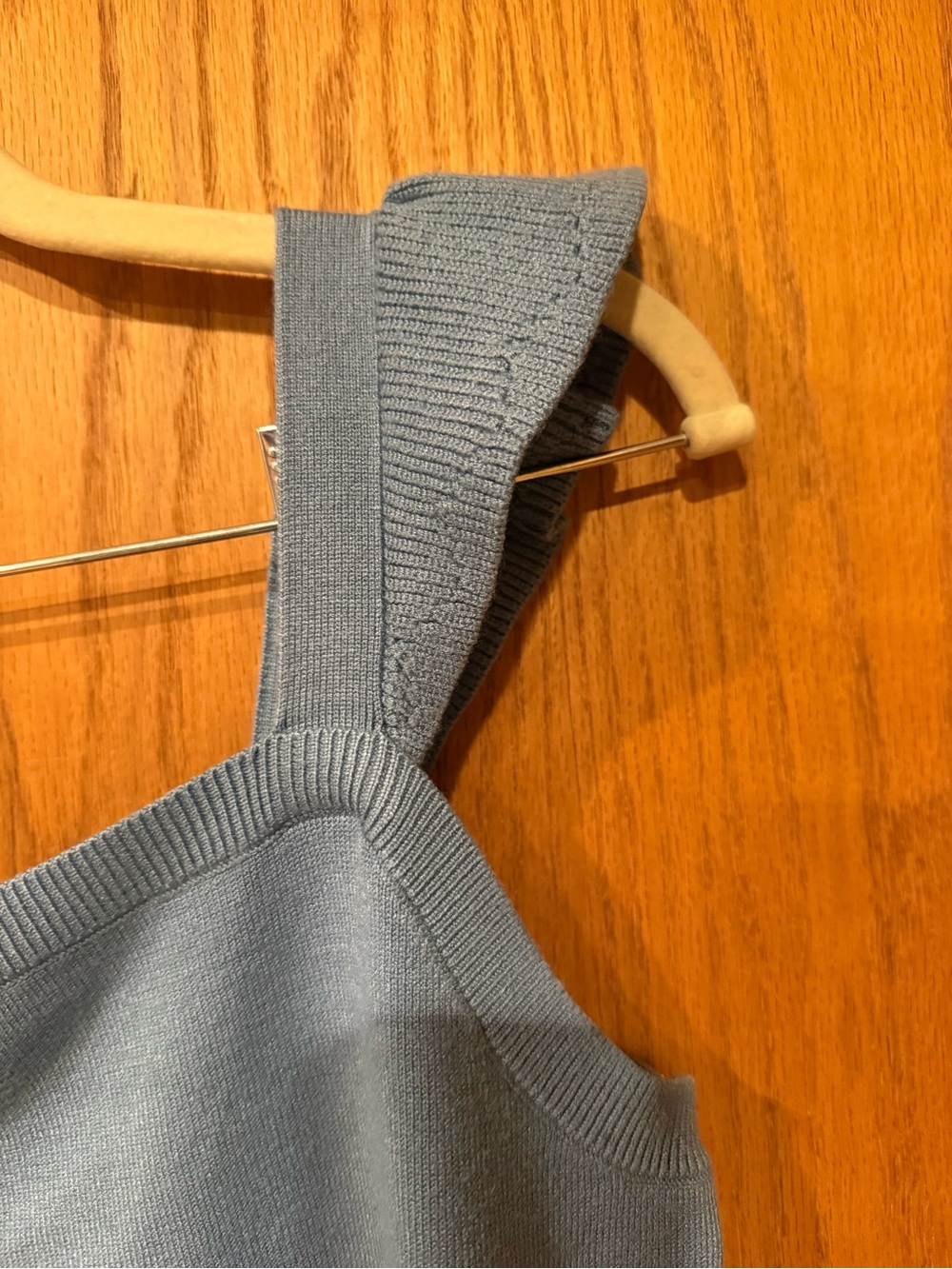 LOFT Sky Blue Ruffle-Strap Knit Tank - Picture 6 of 7